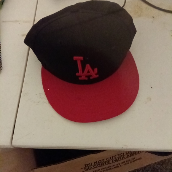 Los Angeles dodgers hat cap fitted mens size 7.5 mlb baseball NEW ERA snapback - Picture 2 of 7